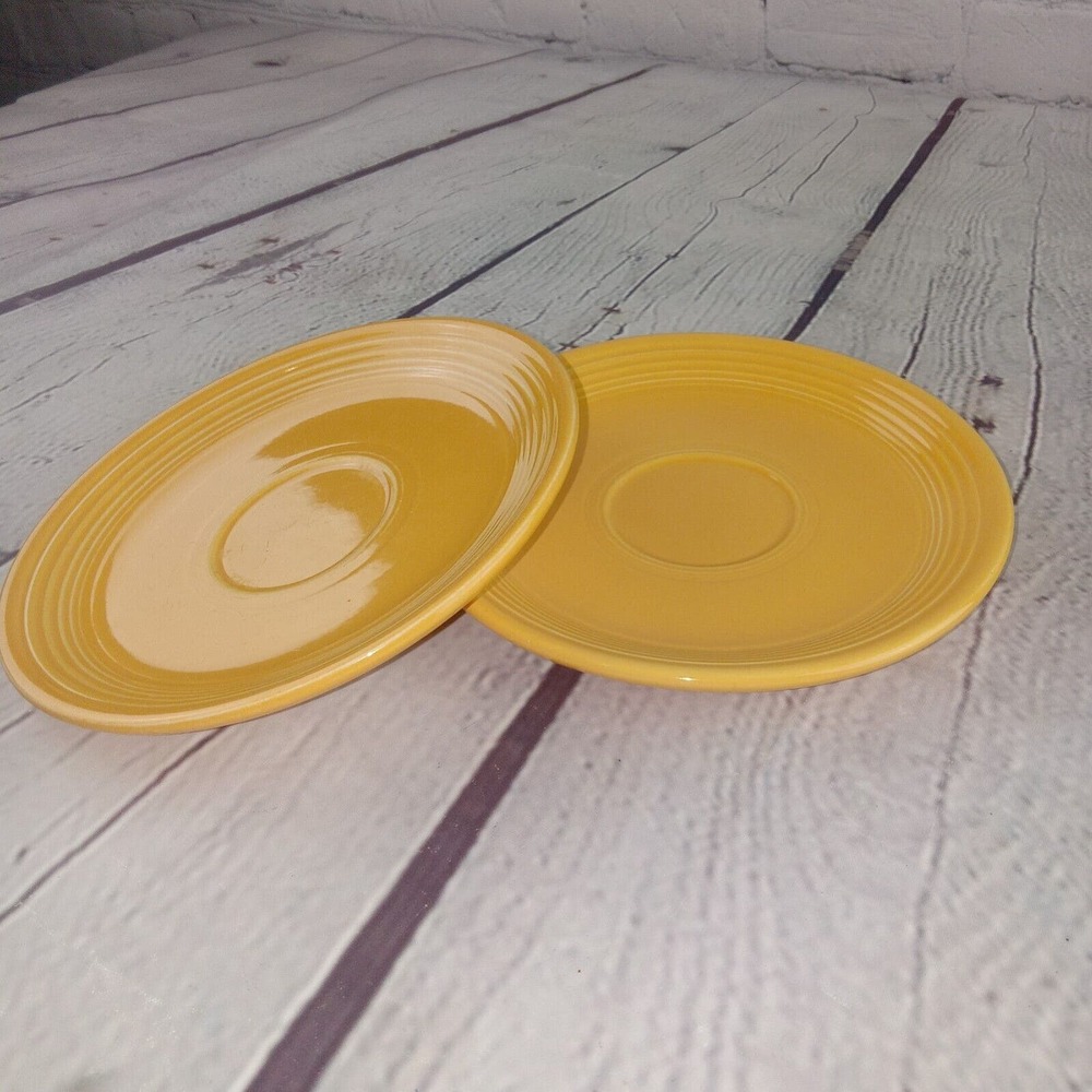Fiestaware, Yellow, Set of 2, 6 inch‎ Plate, Bread Butter Plate, Fiesta, Yellow